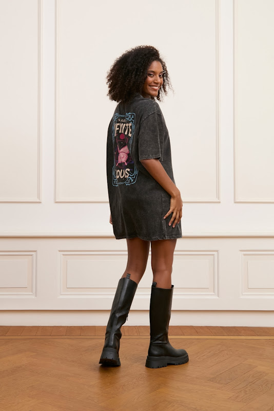 roxy t shirt dress Tied short T-shirt dress